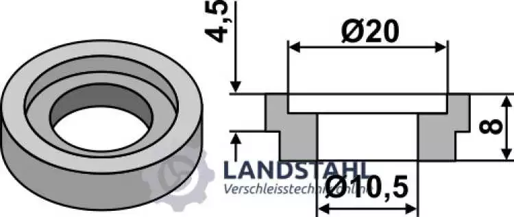 Buchse für Strohhäcksler-Messer